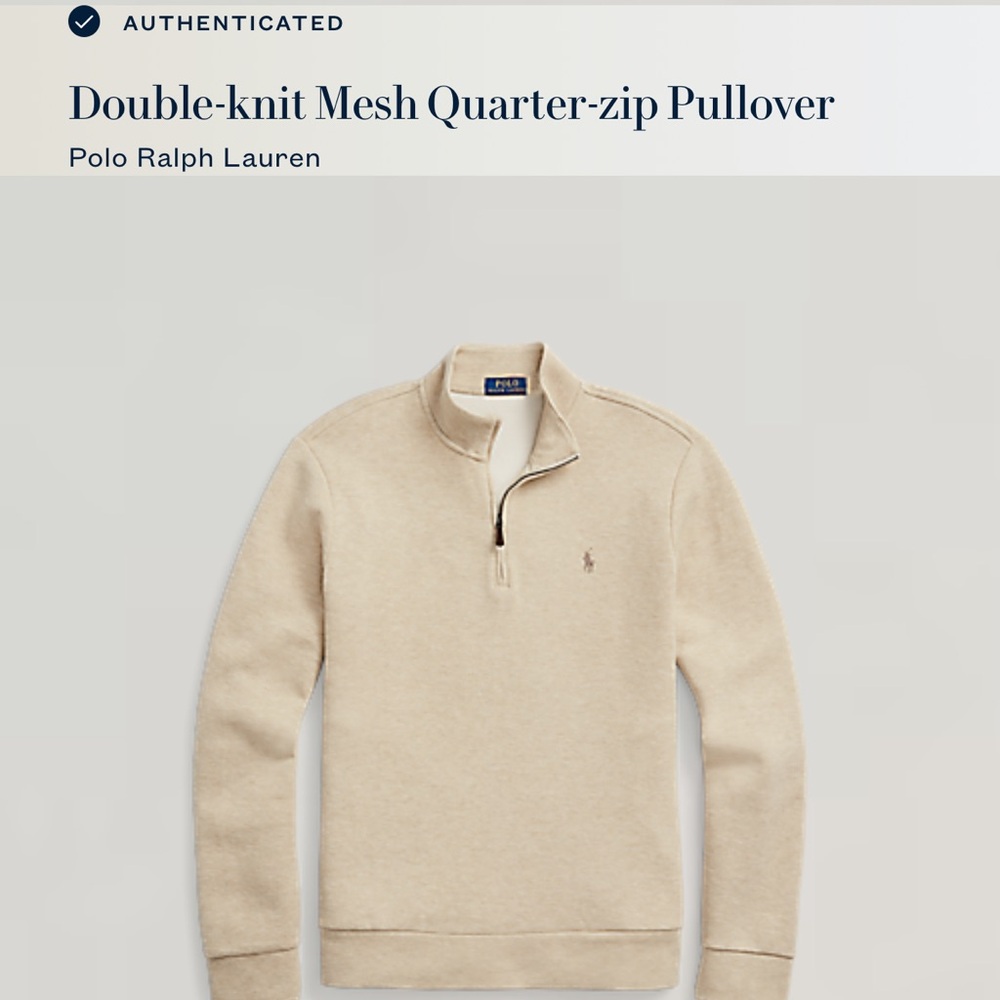 Polo Ralph Lauren Double Knit Mesh Quarter Zip Pullover - Picture 5 of 6